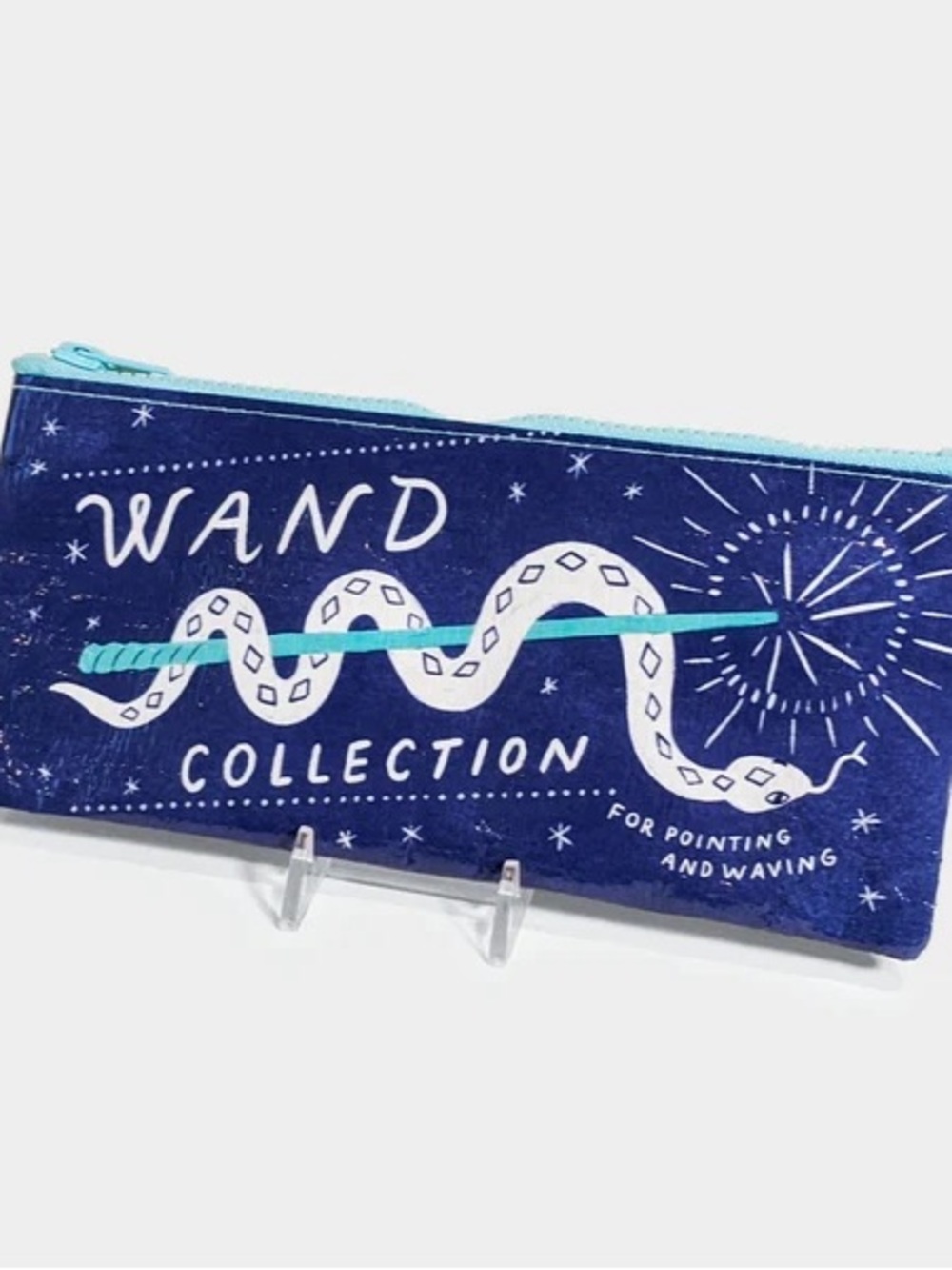 Blue Q Wand Collection Blue Canvas Pencil Case